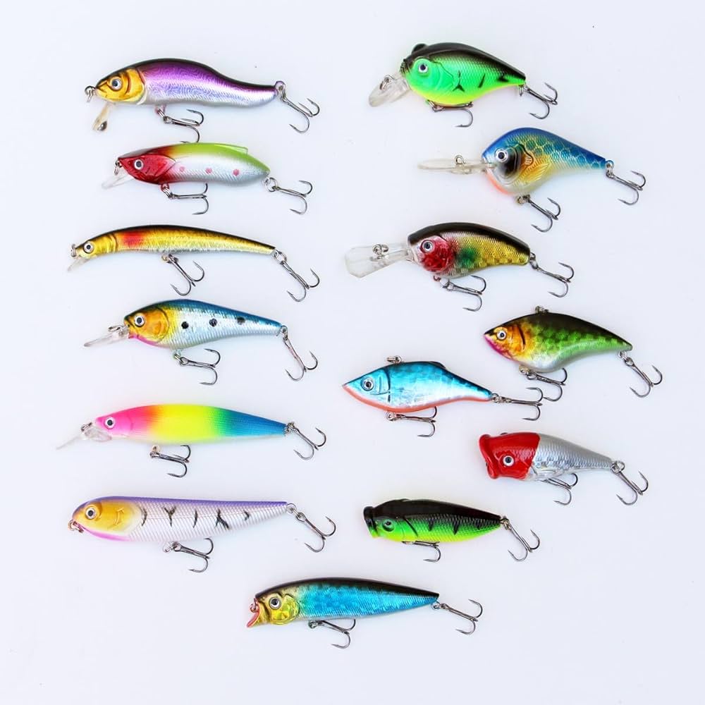 Amazon | ルアー 14個 セット バス釣り ハードルアー A12XYWKM14B
