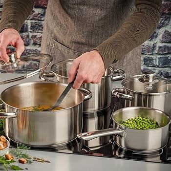 Amazon.com: Berndes New Roma 4-Piece Saucepan Set, Stainless Steel