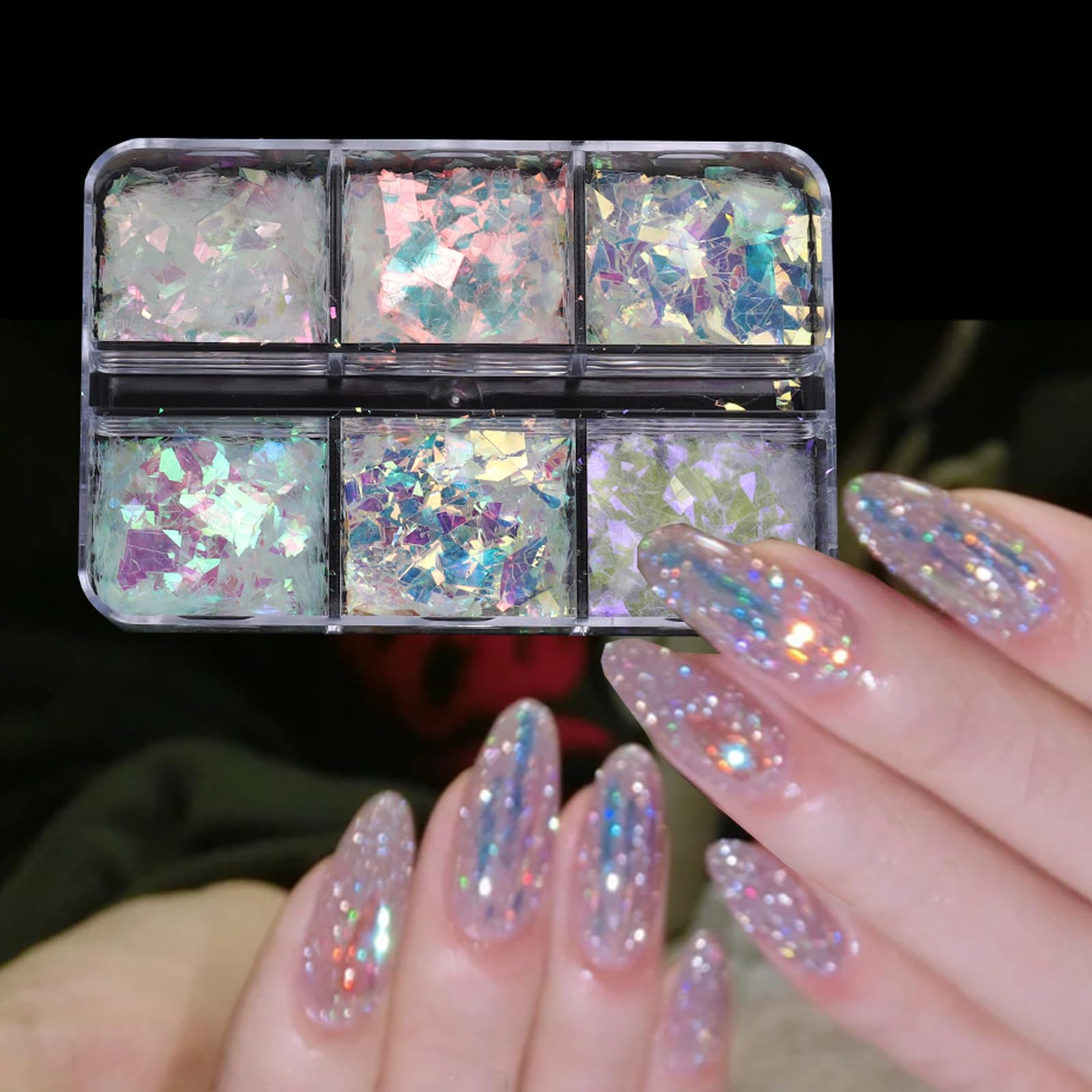 Amazon.co.jp: Unikato ネイルグリッター オーロラ ネイルパーツ