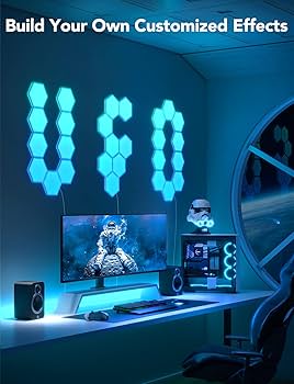 Govee Glide Hexa Light Panels, RGBIC Hexagon LED Wall Lights, Wi