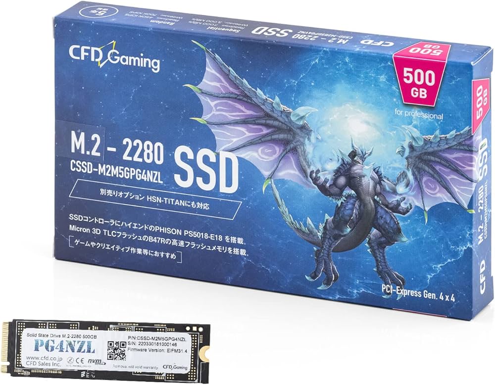 Amazon.co.jp: CFD販売 PG4NZLシリーズ 500GB (読取り最大 7,000MB/秒