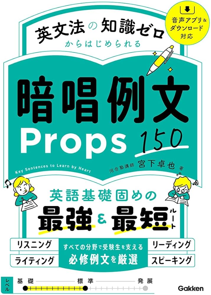 英文法の知識ゼロからはじめられる 暗唱例文Props150 | 宮下 卓也 |本