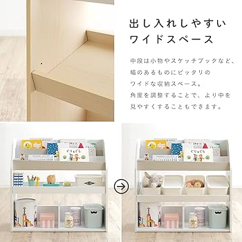Amazon.co.jp: スマート・アイ(smart-i) 本棚 【 絵本 ラック 】 子供