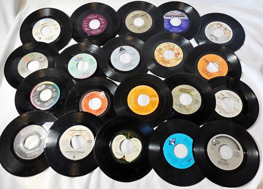 Amazon.co.jp: (25) 7 Vinyl Records for Crafts & Decoration by