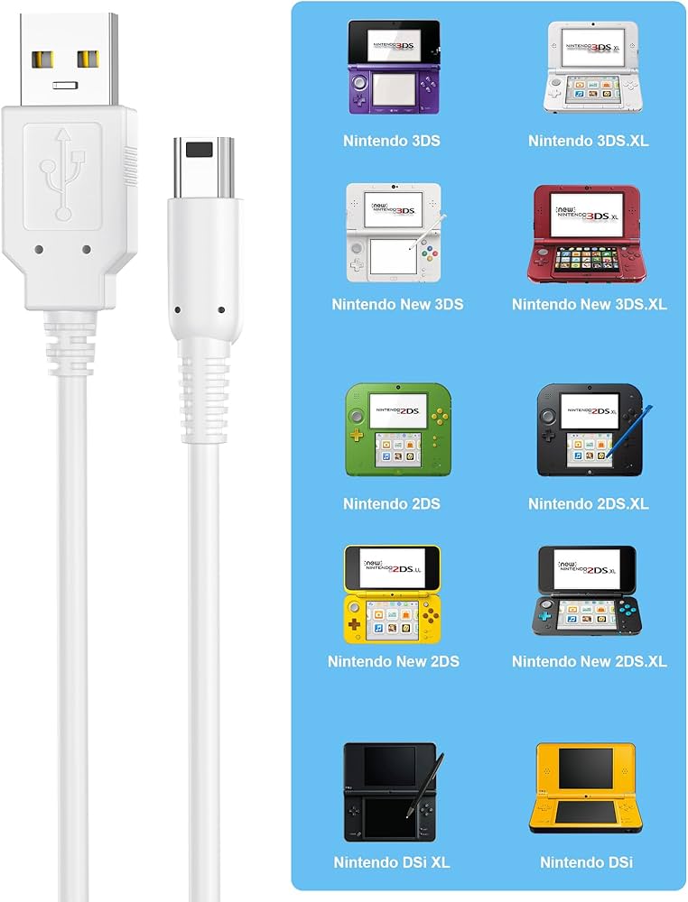 Amazon.co.jp: 2本入り 3DS 充電器 USB充電ケーブル 互換 Nintendo New