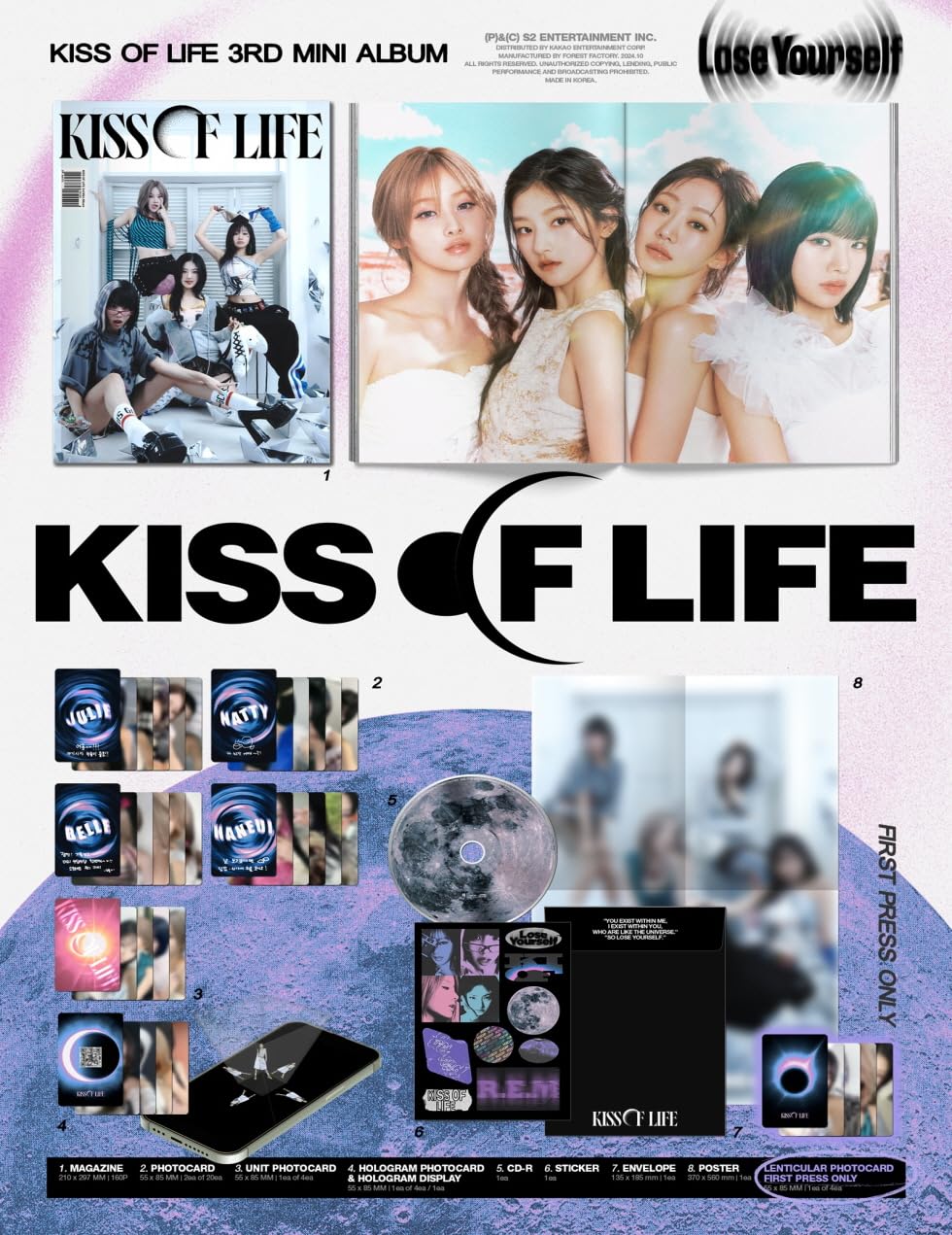 Amazon.com: KISS of Life Lose Yourself 3rd Mini Album (Magazine