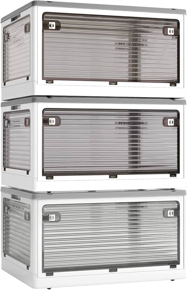 Amazon｜X XUNTAO【収納ボックス 折りたたみ】蓋付き 積み重ね 全方向