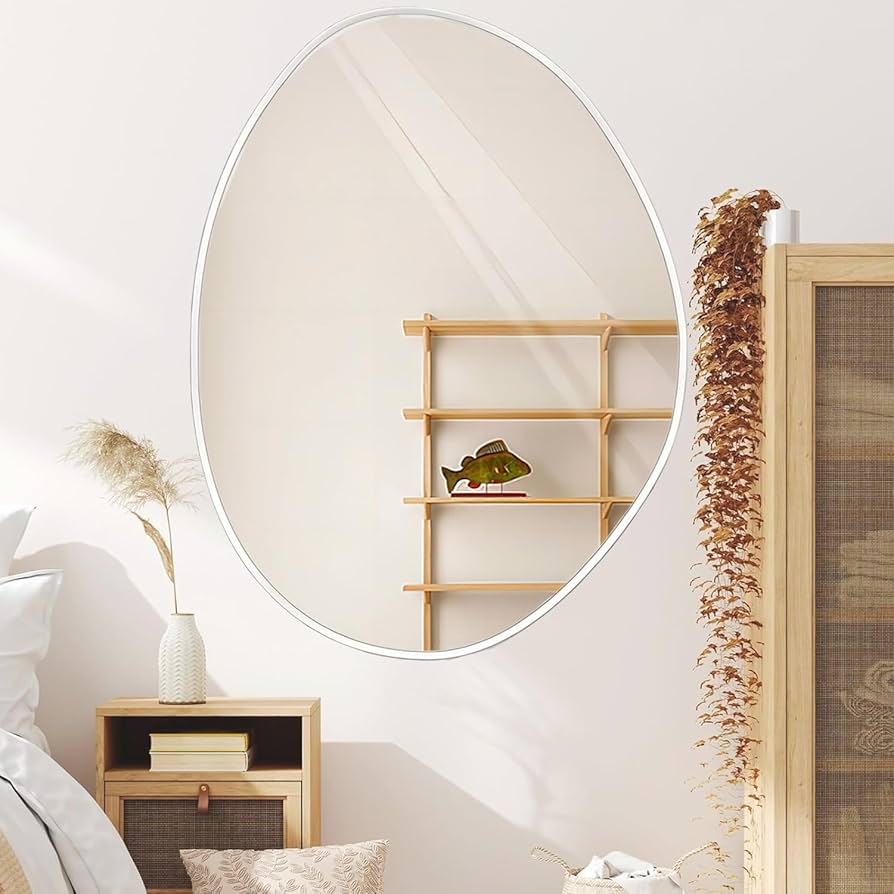Amazon.co.jp: ミラー・鏡 ウォールミラー 壁掛け鏡 おしゃれ、楕円形