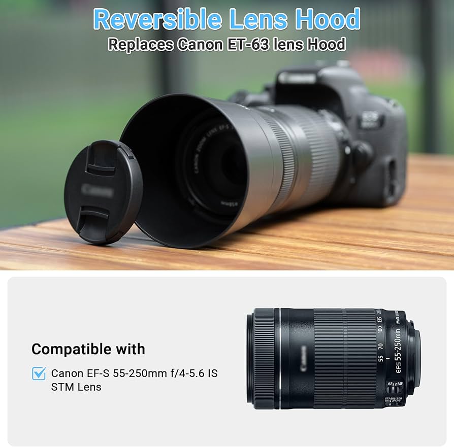 Amazon.com : JJC ET-63 Reversible Lens Hood Shade Protector for