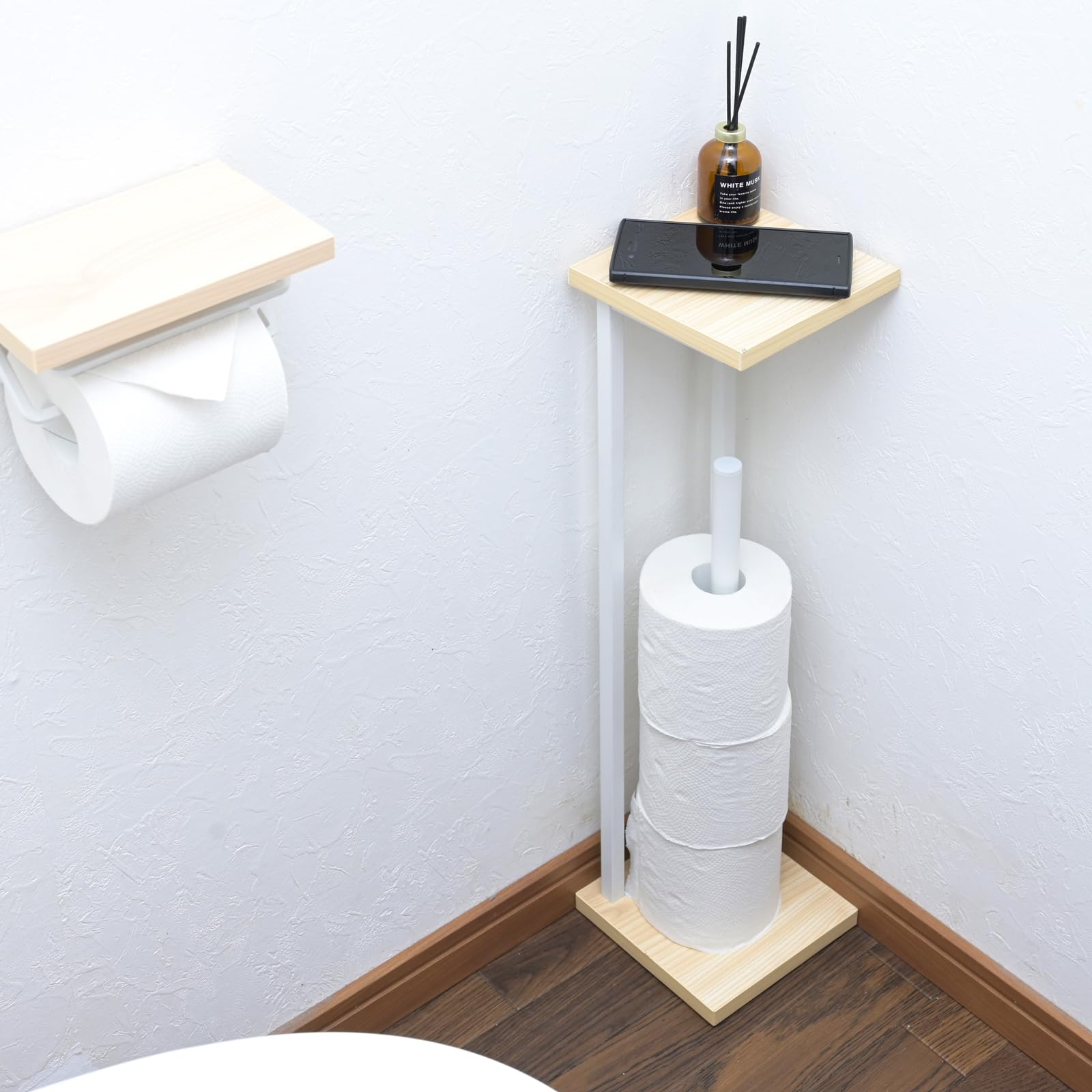 Amazon｜山善(YAMAZEN) ラック トイレットペーパー スタンド トイレ