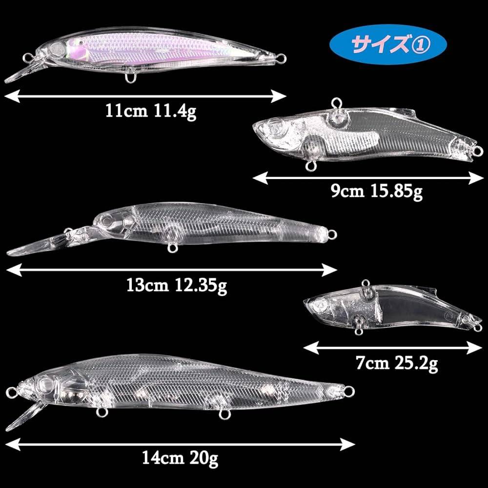 Amazon.co.jp: SILANON 透明ルアー12種類 セット フローテングミノー