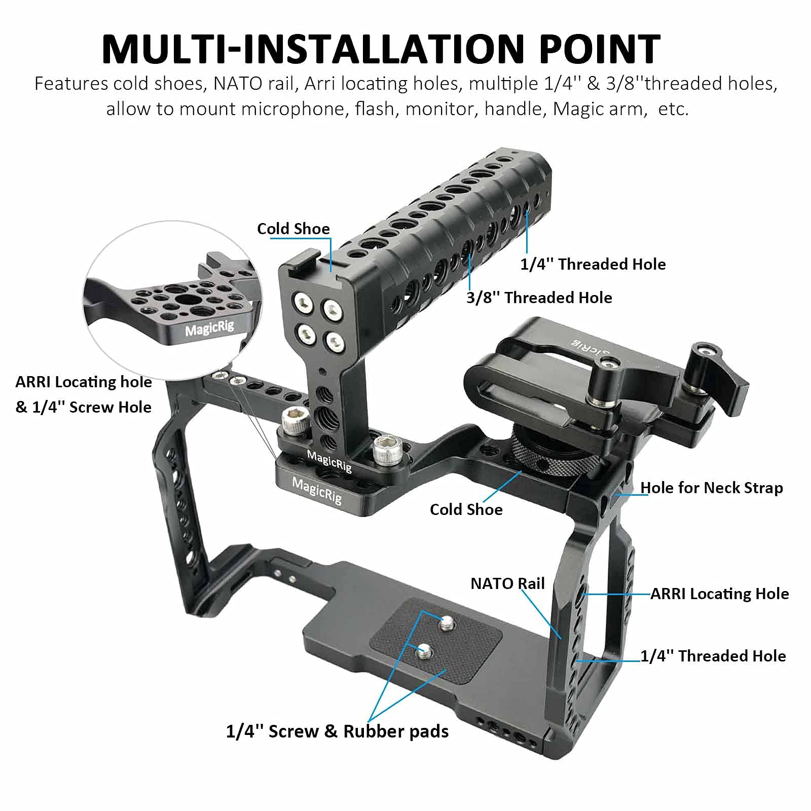 Amazon.co.jp: MAGICRIG フルケージキット BMPCC 6K Pro & 6K G2用
