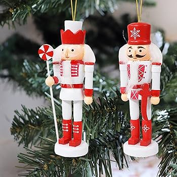 Amazon.co.jp: 5個のクリスマスくるみ割り人形の装飾品、くるみ割り