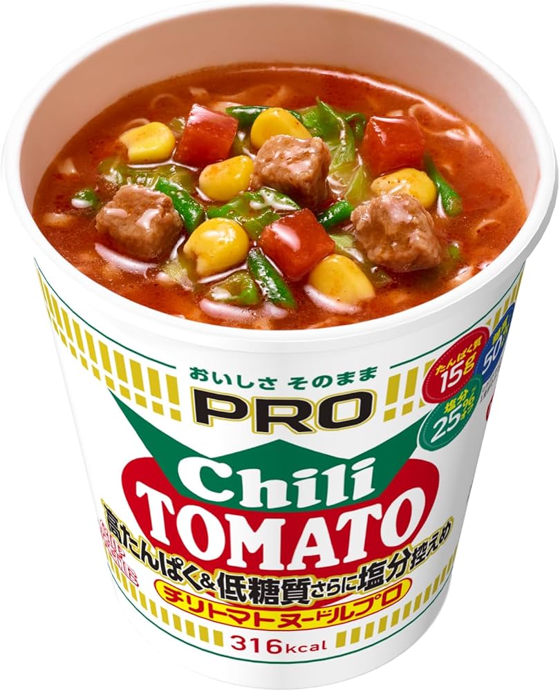 Amazon.co.jp: Cup Noodles PRO Chili Tomato Noodle, High Protein