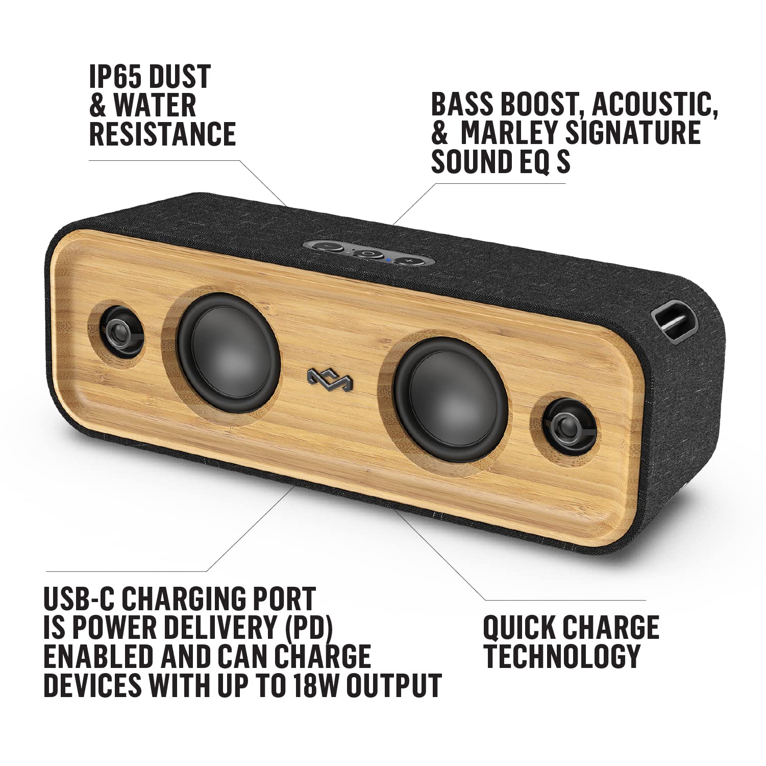 Amazon.com: House of Marley Get Together 2: Portable Speaker with