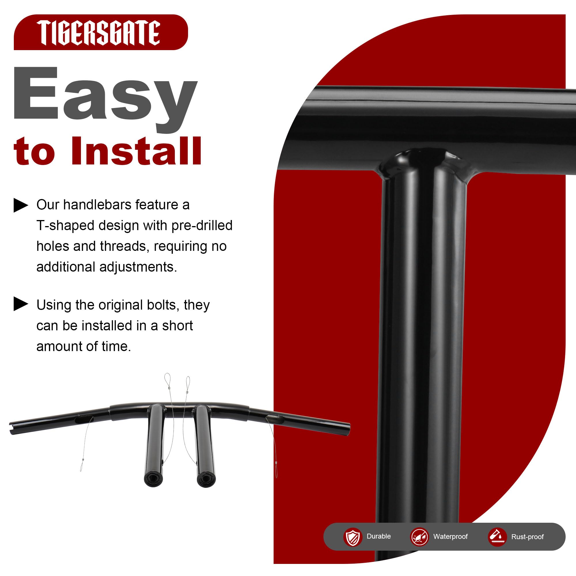 Amazon.com: TIGERSGATE: Ape hanger handlebars