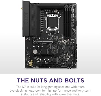 NZXT N7 B650E - AMD B650 Chipset - Supports AMD Ryzen 9000 8000