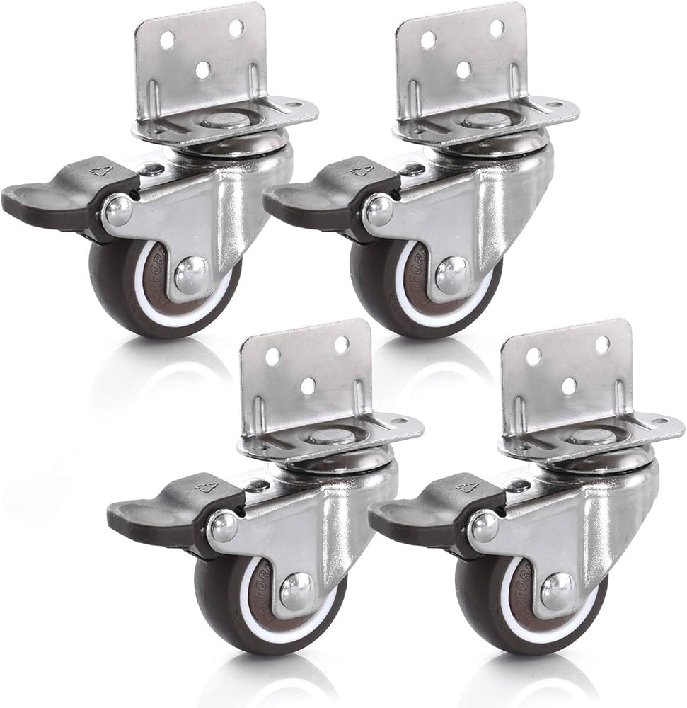 Amazon | キャスター 【 4個セット ネジ無し 】 ストッパー 付き 車輪
