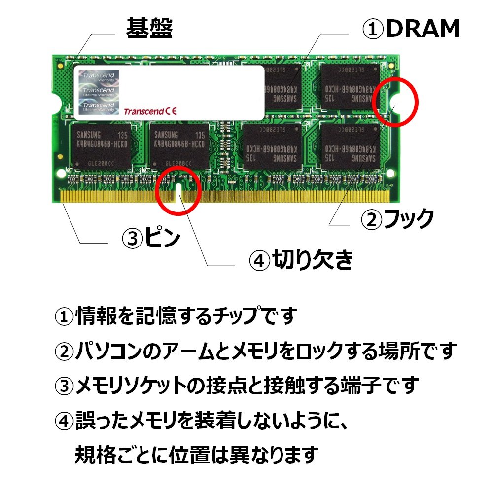 Amazon | Transcend ノートPC用メモリ PC3-12800 DDR3 1600 8GB 1.5V