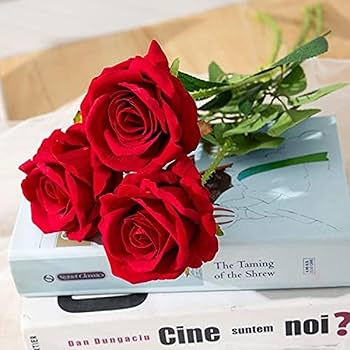 Amazon｜造花 バラ 9本セット 一輪 花束 造花 インテリア アート