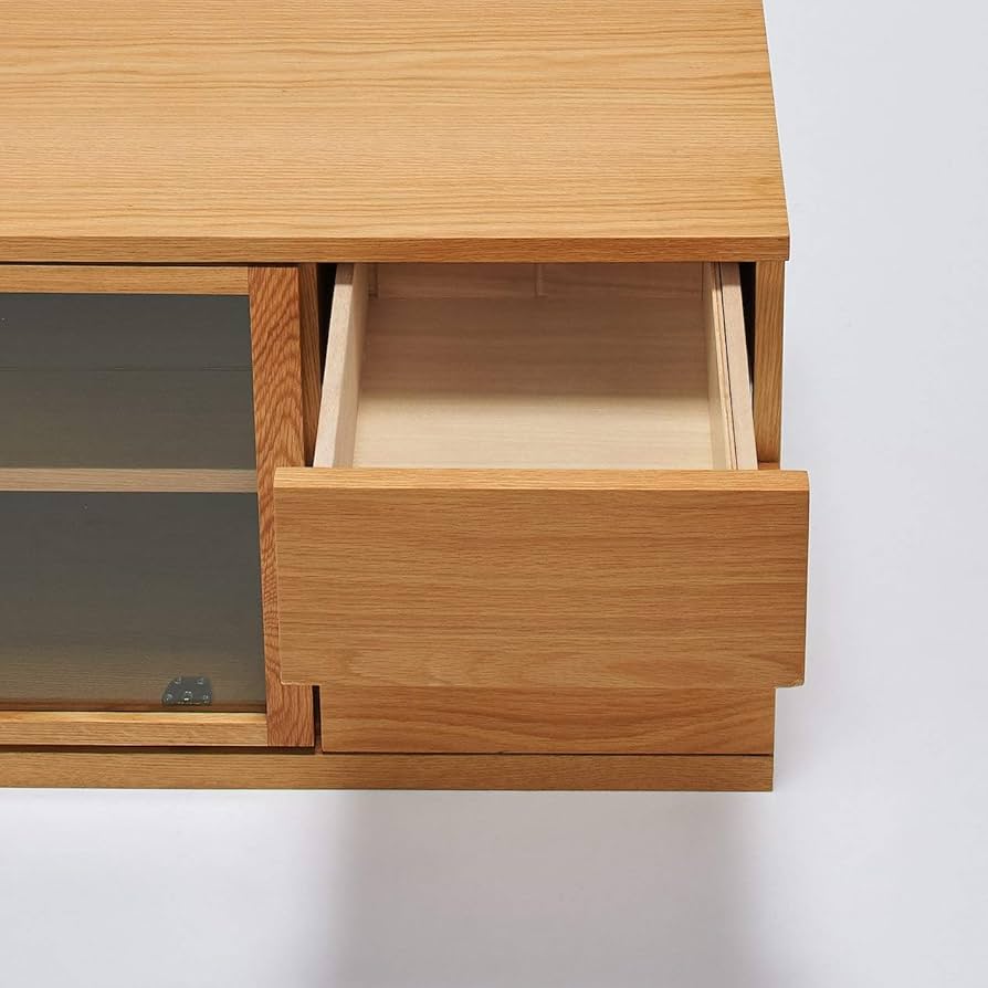 Amazon｜無印良品 木製AVラック・幅90cm・オーク材 幅90×奥行44×高さ