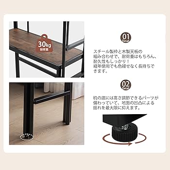 Amazon｜ロフトベッド 机付き パイプベッド シングル 木 デスク付き