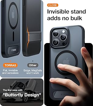 Amazon.com: TORRAS for iPhone 13 Pro Max Case Translucent Black