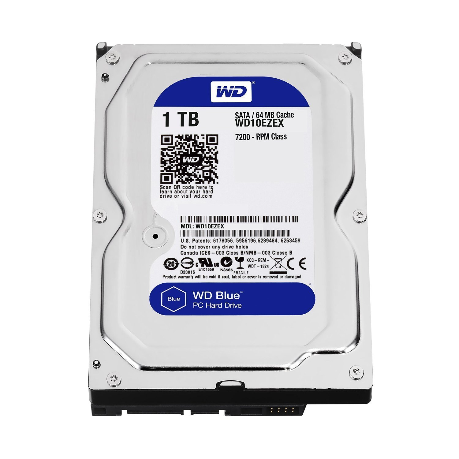 Amazon | WD Blue 1TB SATA 6 Gb/s 7200 RPM 64MB Cache 3.5 Inch