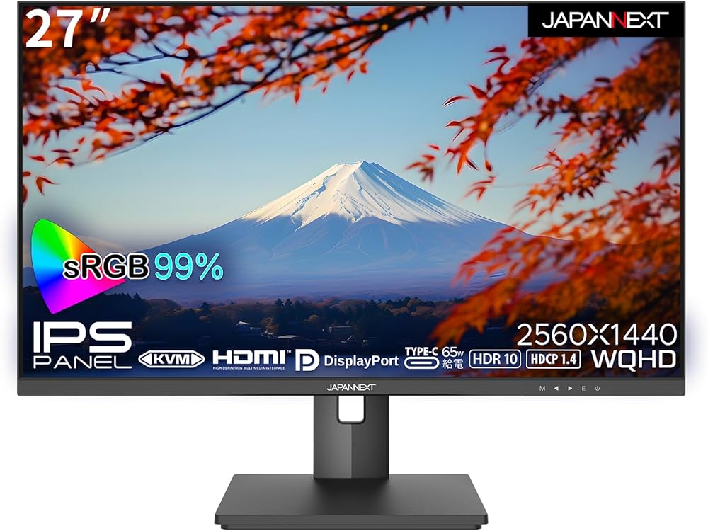 Amazon.co.jp: JAPANNEXT 27インチ モニター WQHD 2560x1440解像度 IPS