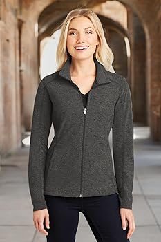 Port Authority Women's Heather-Micro fleece Full-Zip Jacket at