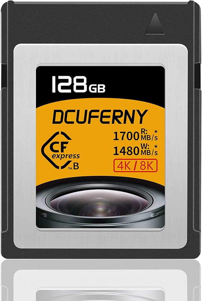 CFexpress Type B Memory Card, Raw 4K/8K Video Recording, Up to