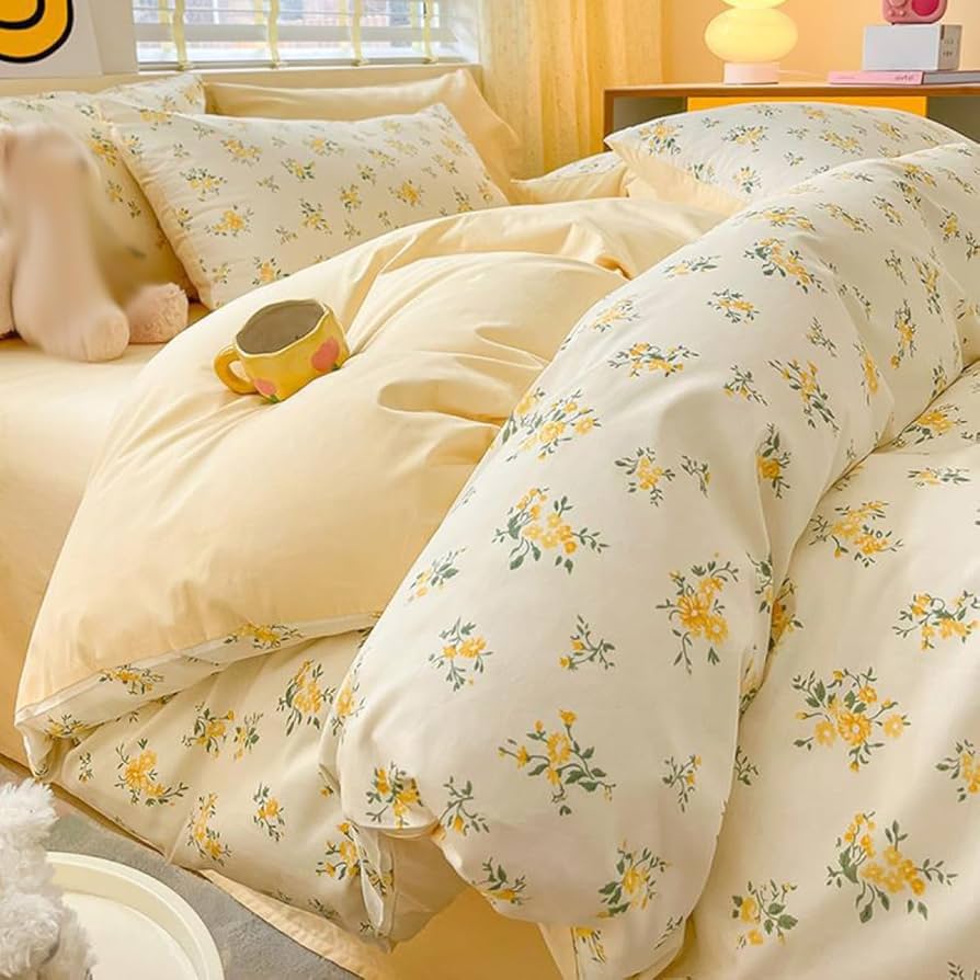 Amazon｜[ZS2L7] 綿100% 北欧風 寝具カバー 花柄 ベッドカバー 布団