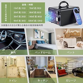 Amazon | SEASAND オゾン発生器 脱臭器 小型 オゾン水生成器 空気清浄