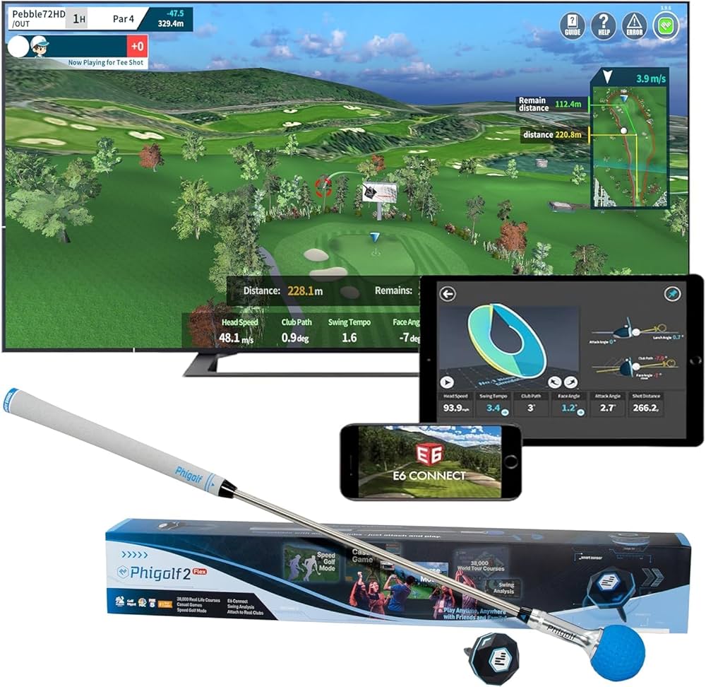 Amazon | Phigolf2 Flex ホームゴルフゲームシミュレーター スマート