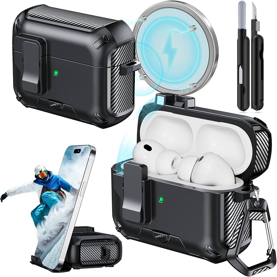 Amazon.com: JOREMX for AirPods Pro 3 Case (2025) with Phone Stand