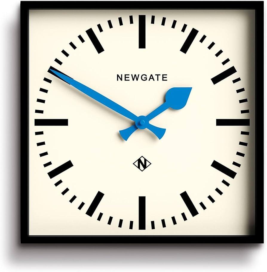 Amazon.com: NEWGATE® Number Five Wall Clock | Square Retro