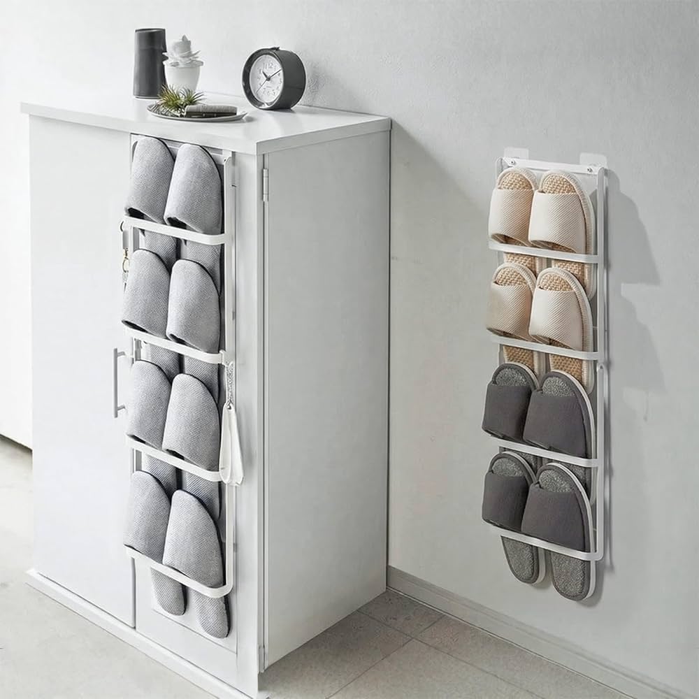 Amazon｜スリッパラック 壁掛け式 4段 シューズラック 玄関収納