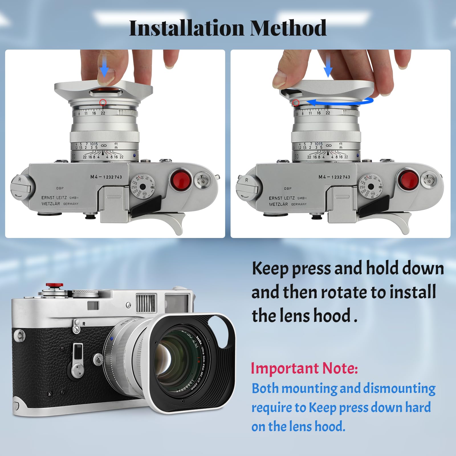 Amazon | Haoge LH-ZV07P バヨネット メタル スクエア レンズ フード