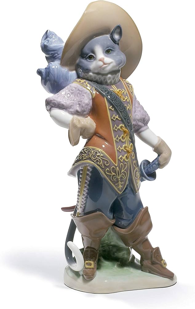 Amazon.co.jp: LLADRO リヤドロ 長靴をはいた猫 01008599 陶器人形