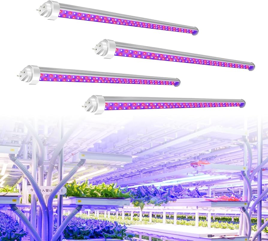 Amazon.co.jp: 植物育成ライト 40w 120cm 4Pcs 直管型 植物工場 植物