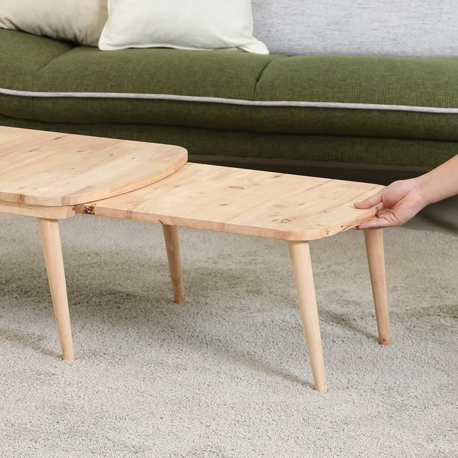 Amazon.co.jp: 不二貿易 ローテーブル リビングテーブル 幅70~120×奥行