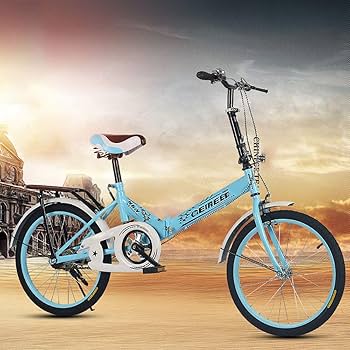 Amazon | 折りたたみ自転車子供中学生成人男女自転車ミニバイク16