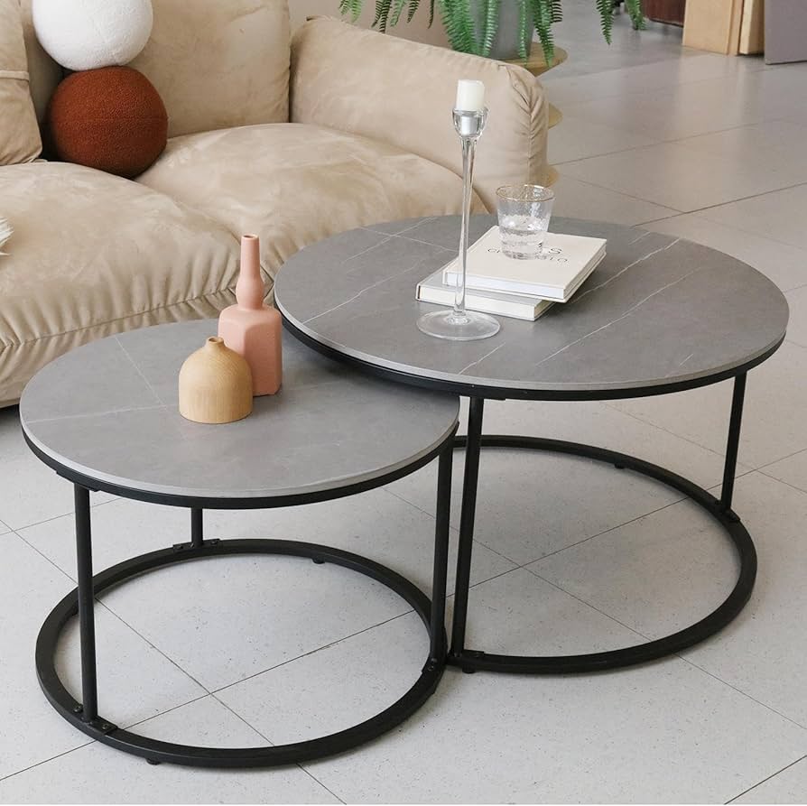 Amazon.co.jp: UNHO ローテーブル おしゃれ 大理石 コーヒー リビング