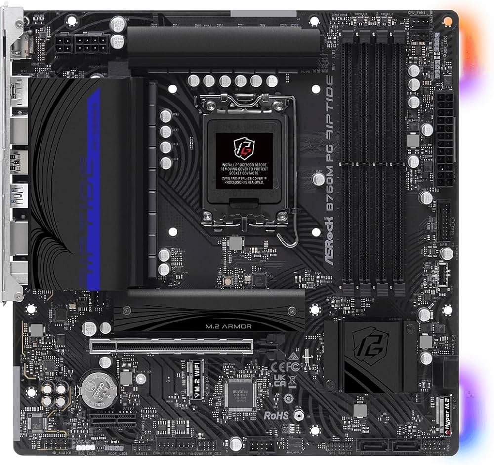 Amazon | ASRock マザーボード B760M PG Riptide Intel 第12世代 ・ 13