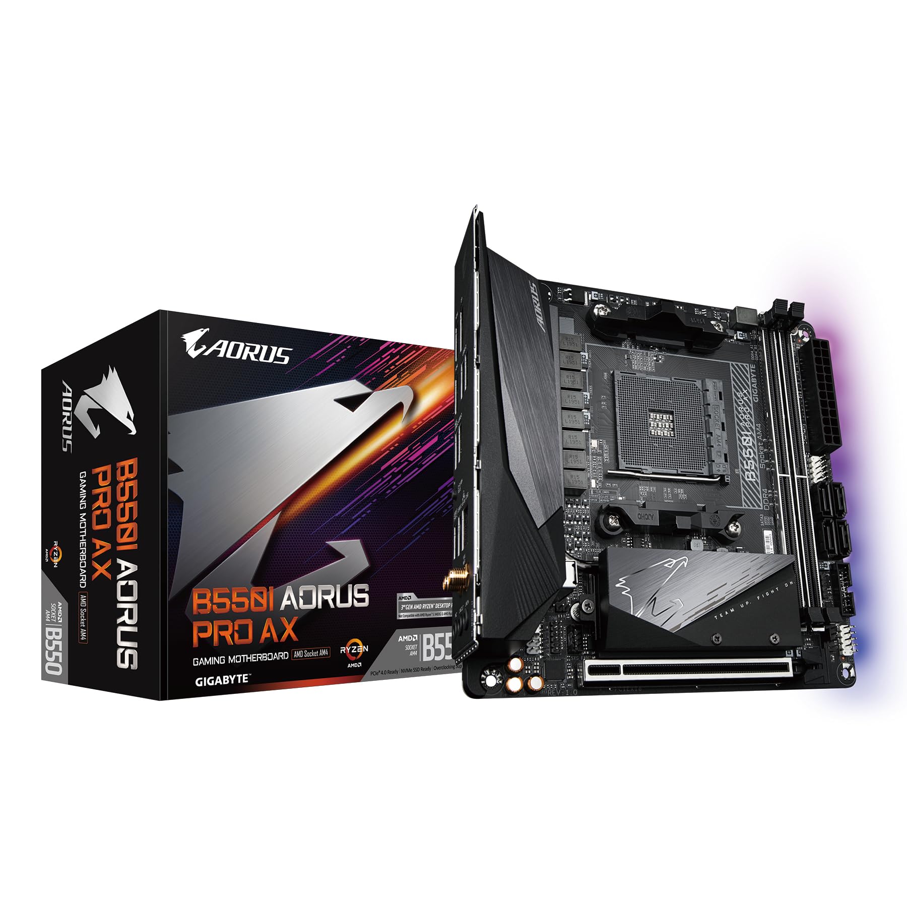 Amazon.com: GIGABYTE B550I AORUS PRO AX AMD AM4 ITX Motherboard