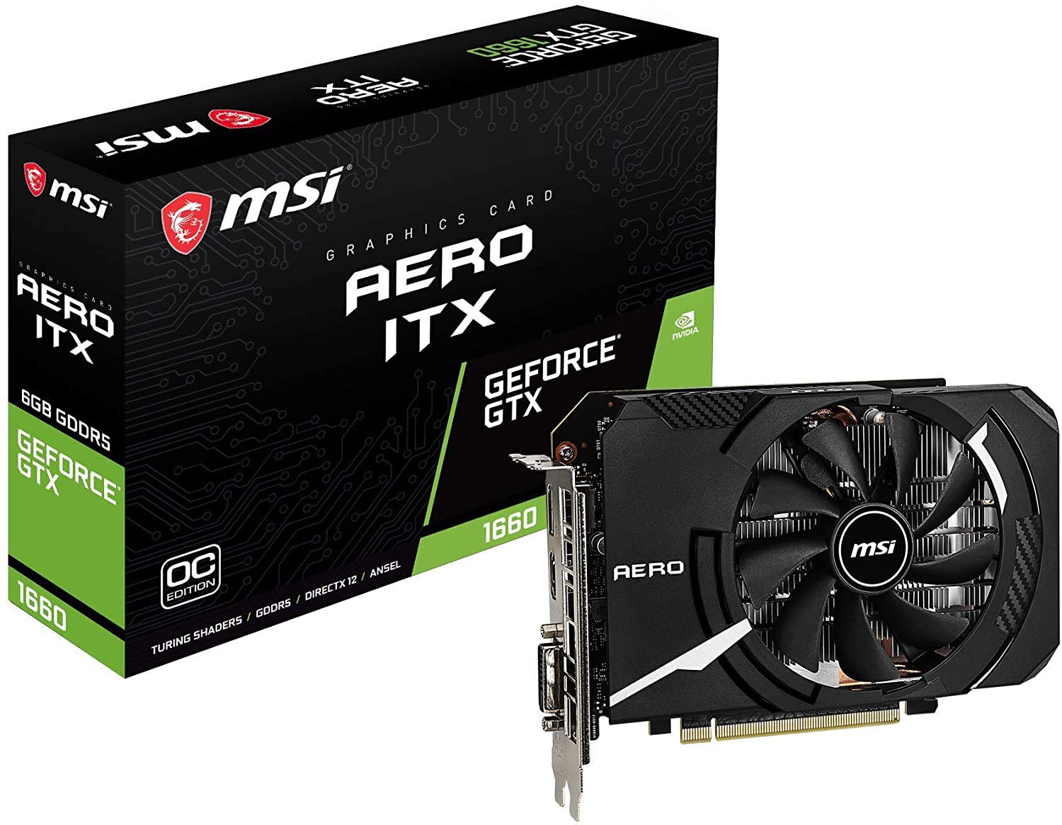 Amazon | MSI GeForce GTX 1660 AERO ITX 6G OC グラフィックスボード
