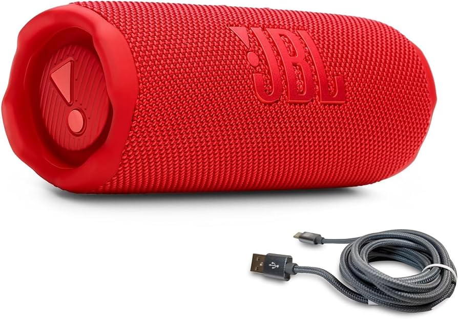 Amazon.com: JBL Flip 7 (Red) + Bundle with USB-C Braided Cable