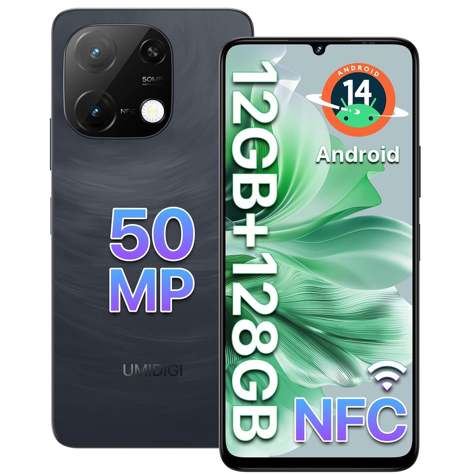 Amazon | UMIDIGI スマートフォン Android 14 スマホ 本体 SIMフリー