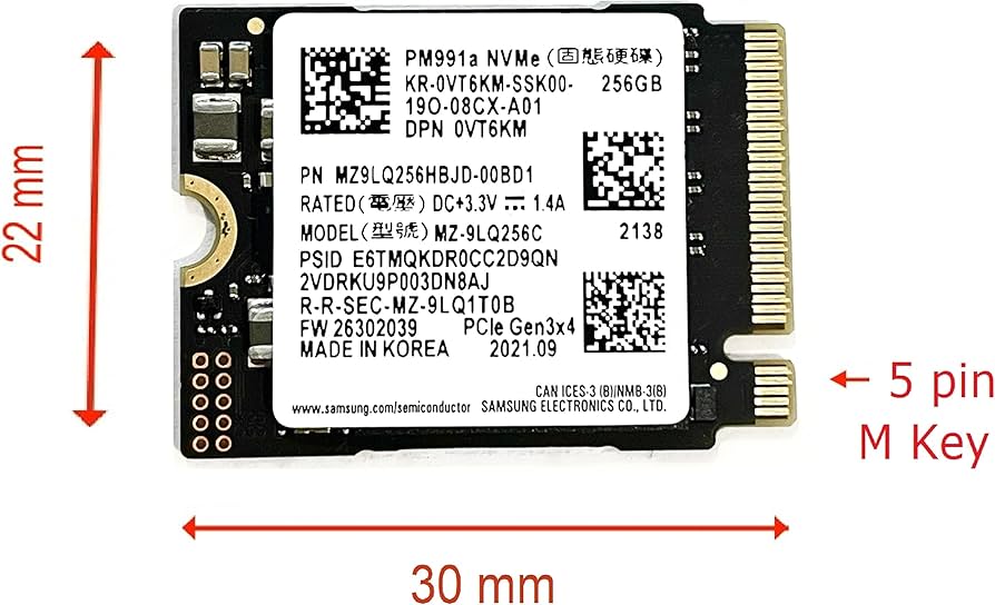 OEM Samsung 256GB M.2 PCI-e NVME SSD Internal Solid State Drive