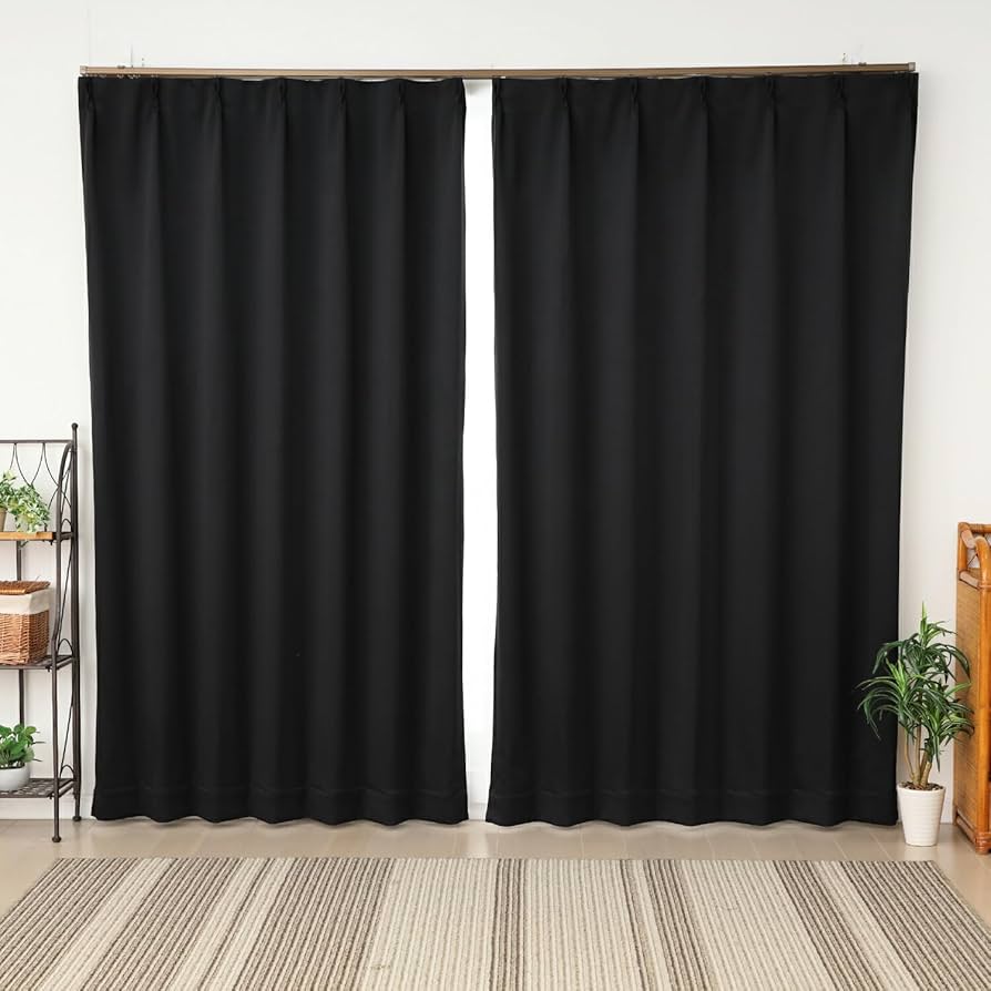 Amazon｜カーテン天国 遮光カーテン 遮光1級 フルダル 無地 断熱